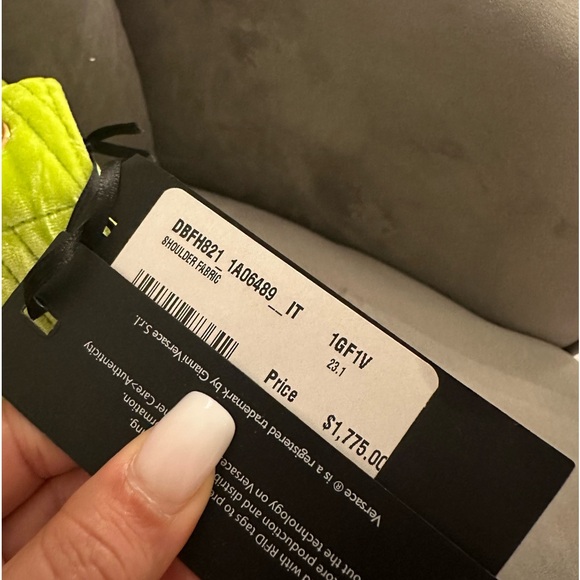 NWT Versace Virtus Velvet Shoulder Bag - Picture 8 of 11